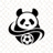 熊猫体育网品牌Logo，一只动感熊猫造型，代表体育活力与激情